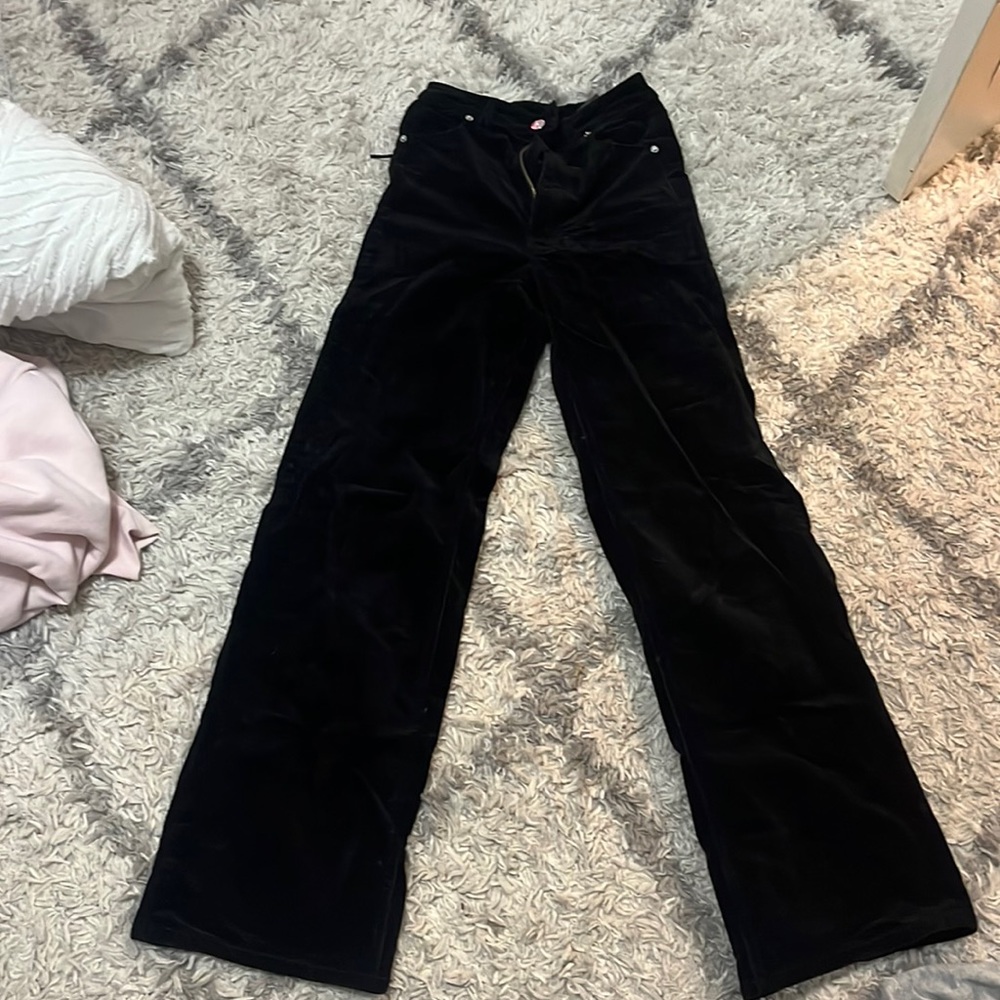 Black corduroy jeans
